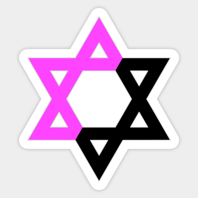 Queer Anarchist Magen David Sticker by dikleyt